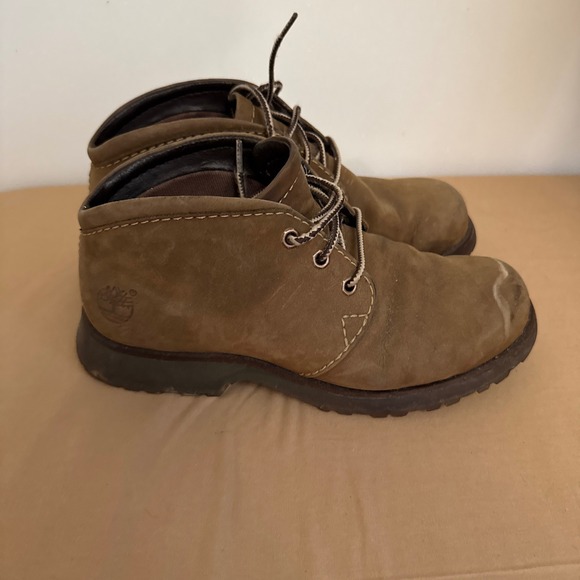 Timberland Shoes - Timberland Derby Mid Boots Women's Size 7W Brown Ankle Lace Up Casual‎ Shoes